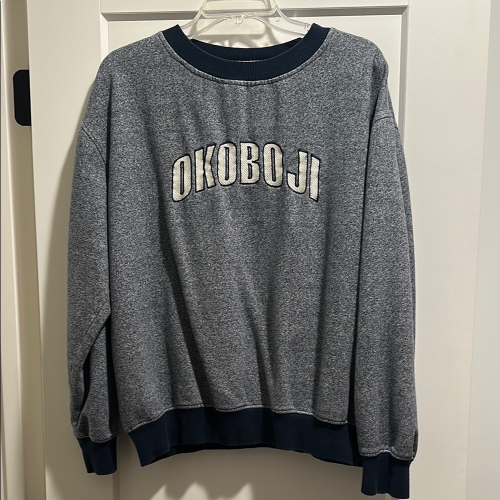 Vintage Collegiate style Okoboji crewneck